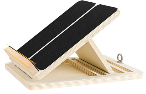 Wadendehner Aus, Portable Wooden Slant Board Mit Einstellbarem Schrägbrett Und Wadenstrecke, Professionelles Schrägbrett Aus, Kniebeugen Keil Für Alle Altersgruppen