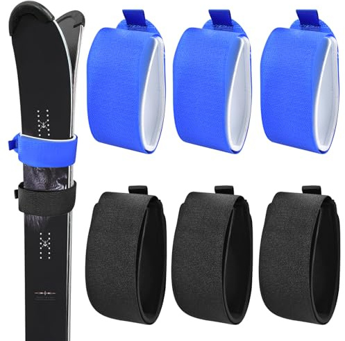 UieaMsio Ski Strap,Bande de Ski,Sangles de Ski Réglables,Fixation pour Skateboard,Ski Ajustable Bandoulière Bande,Sangles d'Enveloppe de Ski,Sangles de Ski Liens,Ski Sangle de Bagage