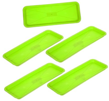 MERRYHAPY 5piezas Bandejas Rectangulares Platillos para Plantas Bandejas Macetas Agua Accesorio Jardinería
