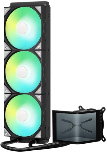 TRYX PANORAMA 360 SE - AIO Wasserkühlung 360mm - CPU-Kühler mit 6,5-Zoll Curved AMOLED Display und 3D-Effekt - All-in-One Water Cooler für PC - AMD AM5/AM4 und Intel LGA1851/1700 - Schwarz