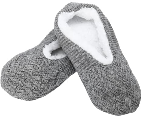 Homoyoyo Pantoufles Femme Hiver Épais en Laine et Fibre Acrylique, Pantoufles Antidérapantes Confortables Salon Soirées D'automne et Hiver, Taille 39-42