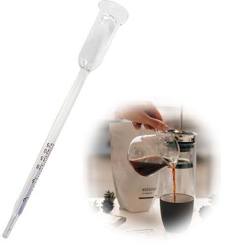 1 Stücke Alkoholmessgerät, Glas Alkoholmeter 0-25% Alkoholgehalt, Ideal für Hobbybrauer und Weinliebhaber, Robuste Bauweise aus Hochwertigen Materialien
