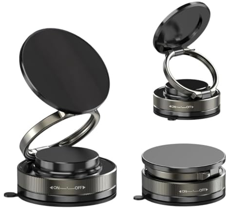 Soporte móvil para Coche, Potente Ventosa al vacío, Soporte magnético para teléfono móvil, portátil, Plegable, Ajustable, rotación de 360°, imán Fuerte N54, para iPhone, Samsung y Cualquier teléfono