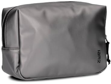 Kulturbeutel zum Aufhängen Cargo CAN50 wasserfeste Kosmetiktasche für Damen & Herren, Reise-Organizer-Kulturtasche mit Haken, Schmuckfach, Innentaschen & Stiftflöten, 3 Liter, 25 cm (metallic-Stone)