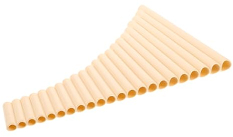 WHAMVOX Traditional Pan Flute 22 Pipes Beige Plastic Panpipes with Pure Tones and Versatile Use for Beginners and Professionals in Classical and Stage Performances