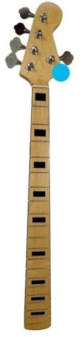 5-Saiter E-Bass Hals Ersatzteil – 20 Bünde Ahornholz Schnellstimmmechaniken inkl. Locking Tuner – für 5-String E-Bass Musiker & Werkstätten
