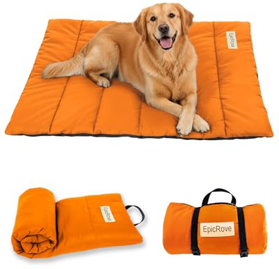 EpicRove Vattentät Hundfilt – 110 × 68 cm Halkfri & Tvättbar Hundmadrass, Slitstark Sängmatta för Hundar & Katter, Perfekt för Inomhus, Utomhus, Resa & Camping