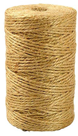 LCUVIMPEX Cordel de Yute Natural, Cuerda de cáñamo, Cordel Yute, arpillera Natural, Rollo 3 mm x 100 m, for jardinería, Manualidades, decoración, Embalaje Regalo
