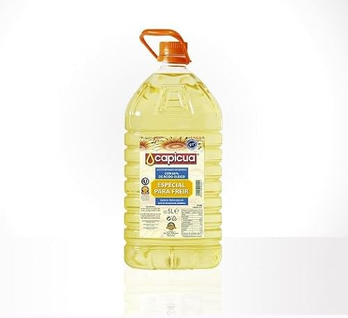 Huile de Tournesol Haut Oléique 80% CAPICUA – Bidon 5 L – Qualité Professionnelle