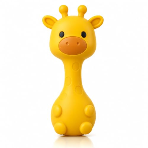 farout Giraffe Beißring BPA frei - Rassel & Greifling - Babyspielzeug ab 3 Monate - Kauspielzeug für Baby - Sicheres Babyspielzeug für Jungen und Mädchen
