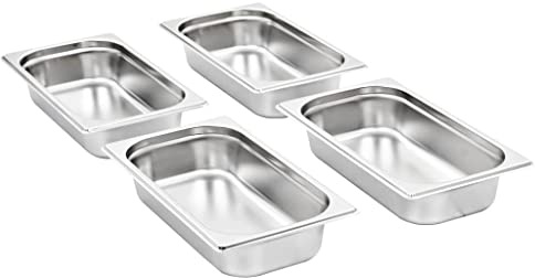Sophrelle Contenitori Gastronorm 8 pz GN 1/3 65 mm in Acciaio Inox Argento,50894