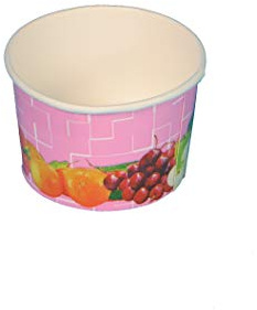 Pro DP 2000 Eisbecher Eiskrem Frozen Yoghurt to go Becher 100ml Papier/Pappe Rosa Früchte Ø70mm 45mm hoch Made in Germany