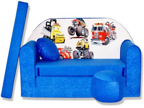 millybo Kindersofa Kinder Couch mit Schlaffunktion ausklappbar 3in1 Kinder Sofa Spielsofa mit Bettfunktion Mädchen Jungen Sitzsack Minisofa Schlafsofa Kinderzimmer Schlafsessel (C14)