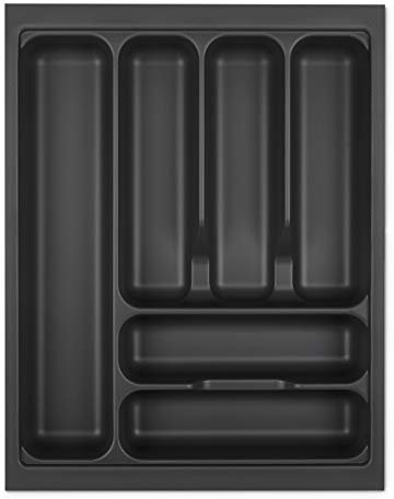 Orga-Box I Besteckeinsatz 369 x 473 lavagrau mit Perlstruktur für Tandembox Antaro/Intivo u. ModernBox im 45er Schrank Besteckkasten