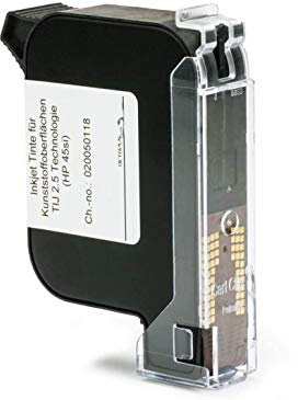 Cartouche d'encre compatible avec Cartouche HP 45si (B3F58B, 2580) avec 42ml d'encre OCTOjet T605 BK pour films plastiques, à base de solvant, noir