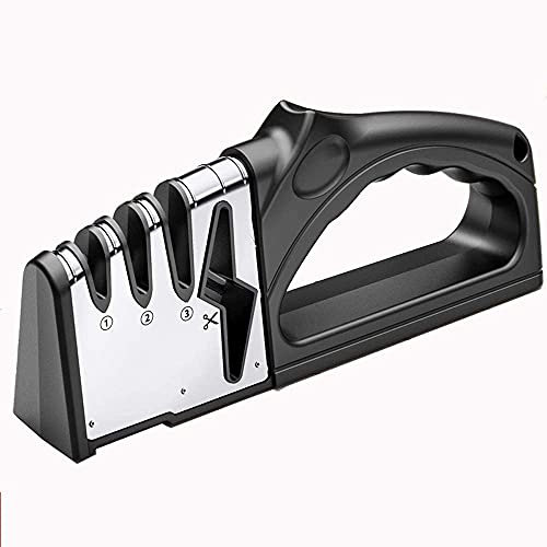 GXBCS Messerschärfer Profi Messerschleifer Schärfwerkzeuge 4 in 1 Küchenchef Messer und Schere Schärfer Küchenzubehör Flaschenöffner Geeignet für Küchenchef und Heimgebrauch