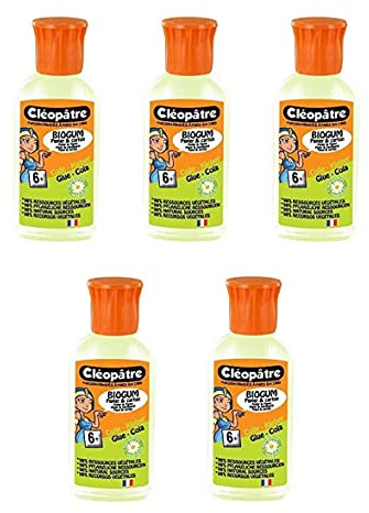 CLÉOPÂTRE Lot de 5 Colles végétale forte Biogum en 55 gr avec embout étendeur