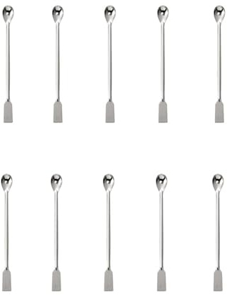 10 Piezas Espátula de Laboratorio Acero Inoxidable, Punta Cuadrada y Plana Espátula de Laboratorio para Laboratorios, Clínicas, Farmacias, Cosméticos Personales de Bricolaje, 15cm