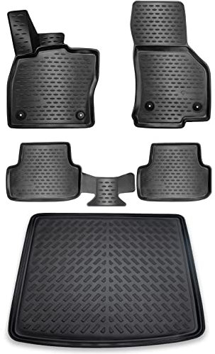 ELMASLINE Gummimatten & Kofferraumwanne Set Hyundai ix35 (Tucson 2) 2009-2015 | Extra hoher 5cm Rand