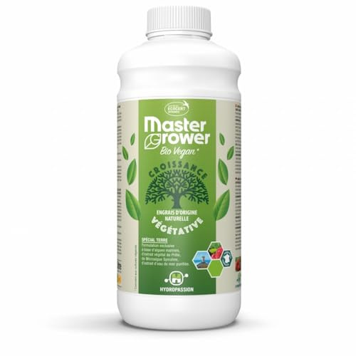 HYDROPASSION Engrais Bio Vegan Grow Master Grower 1 L – Croissance Certifié Ecocert