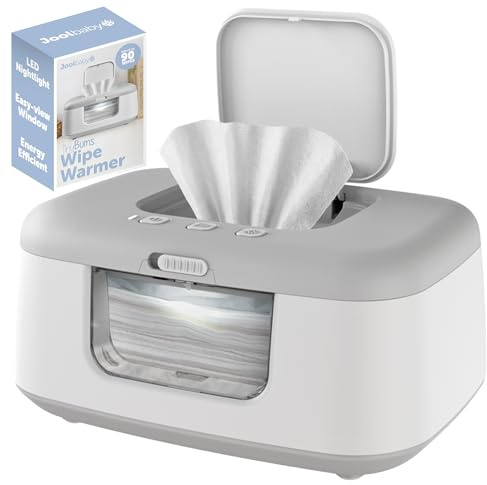TinyBums Baby Wipe Warmer & Dispenser with LED Changing Light & On/Off Switch (Grey) - Jool Baby