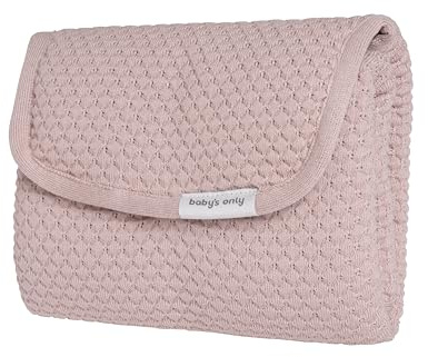Baby's Only - Wickelunterlage Sky - Wickelauflage - Ideal für unterwegs - Mit praktische Tasche für Wickelzubehör - Einfach zusammenfalten - Cordsamt - Alt Rosa