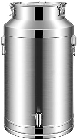 Milchkanne, Edelstahl 304 Milchtransportkrug, Bauernhof-Milcheimer Weineimer Ölfass Teedose Mit Wasserhahn Und Versiegelter Deckel Für Flüssigkeit Lagerung Container,10L