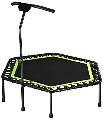 Mini-Trampolin mit verstellbarem Softgriff, Fitness-Trampolin, 48 Cardio Trainer Übungs-Rebounder, maximale Belastung 330 lbs