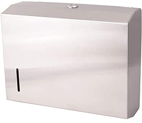 Collic Dipensador de Tejido de Papel Comercial de Papel Montado en la Pared, Acero Inoxidable con Dispensador de Toallas de Mano con Bloqueo, para la Rejilla para el Hogar Del Hotel Doméstico Decoraci