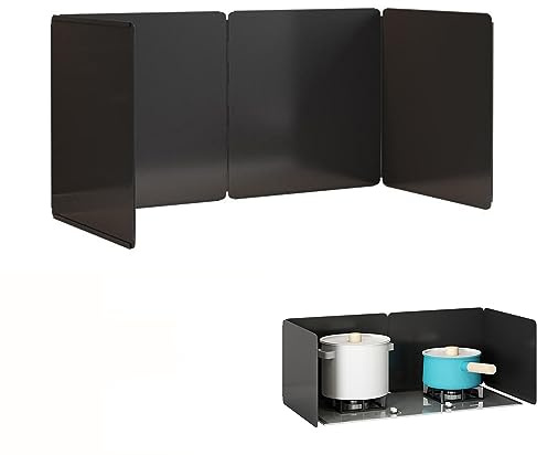 RIFWOVE Protección contra Salpicaduras Plegable, Pantallas, 2 Lados Protector contra Salpicaduras, Protector De Cocina De Gas, Aceite Antiadherente, Estufa De Gas, Parabrisas Plegable para Camping