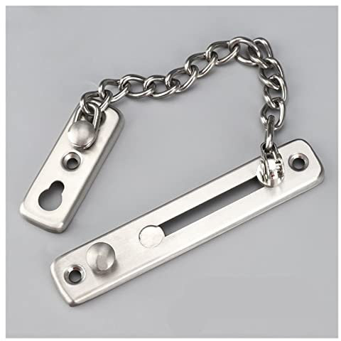 Messing Türkette, Reise Türschloss, Anti-Diebstahl-Kette, Türkette, Haustür-Riegelschloss, Diebstahlsicherung, Sicherheits-Türschloss, Anti-Blockier-Stift, stanzfreie Heim-Hardware (Farbe: B) (Color