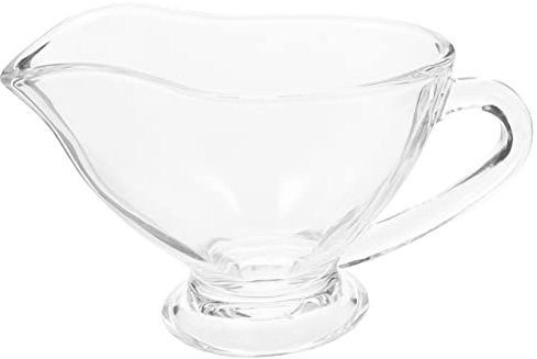 PRETYZOOM Élégante Saucière En Verre - Saucière Avec Anse - Pichet À Sauce - Sans Fond - Idéal Pour La Restauration