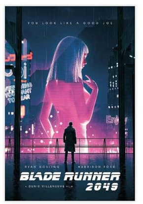 AAVEDA Filmposter Blade Runner 2049 5, Leinwand, Schlafzimmer, Dekoration, Sportlandschaft, Büro, Raumdekoration, Geschenk, ungerahmt, 50 x 75 cm