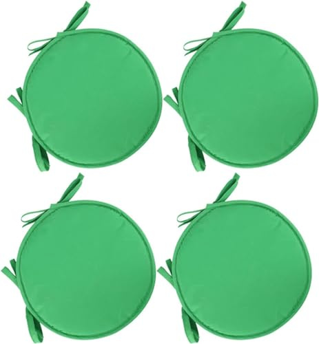 15 inch Outdoor Furniture Round Seat Cushion with Rope Ties, Round Cushion for Stool, Comfy and Breathable, for Bistro Chairs, Swing Chair, Bar Stools, Coffee Table, Kitchen Chair/154 (Color : Green
