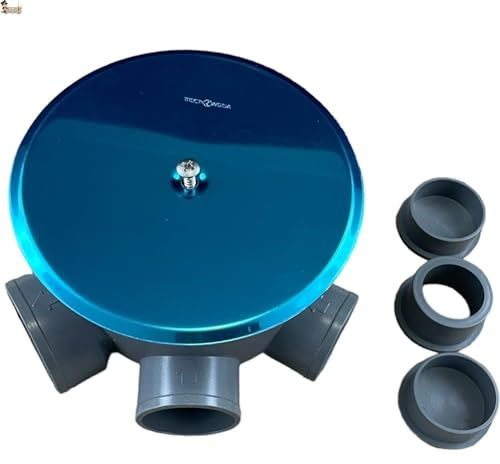 BricoLoco.com Bote sifónico de PVC completo con tapa de expansión inoxidable. Ø 110 mm. 5 entradas de Ø 40 mm. y 1 salida de Ø 40-50 mm. Con 2 tapones y 1 reducción de 40 a 32 mm. (1)