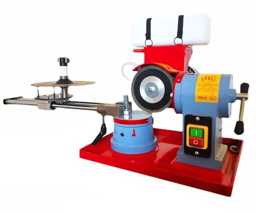 RFJYGWQM Schärfen von Kreissägeblättern, 550W Kreissägeblattschleifmaschine, 2850 U/min Saw Blade Sharpening Machine mit 5 Sägezentrierungen, Schleifscheibe für Hartmetall-Sägeblätter