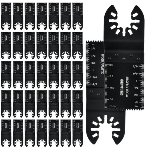 DODUOS 50 Pack of Universal Oscillating Saw Wood Cutter 90 * 34mm Oscillating Tool Blades, Multi Tool Blade Oscillating Saw Blades, Oscillating Saw Blades for Dewalt/Milwaukee/Bosch/Makita