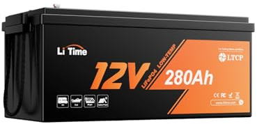LiTime LiFePO4 12V 280Ah Plus Lithium Batterie für Boot und Trolling Motor
