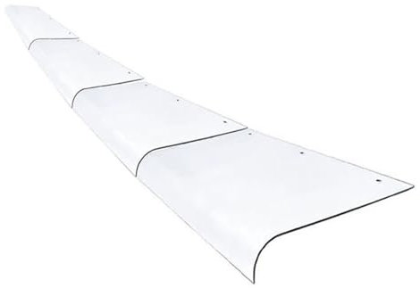Vordach für Außentür, Veranda, gebogenes Design für starke Unterstützung, wasserabweisend, Geräuschreduzierung, transparent, 460 cm