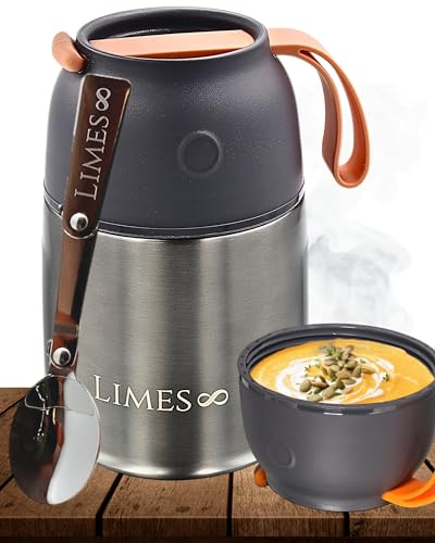 Thermobehälter für Essen 500ml [HEIß & KALT] Warmhaltebehälter Essen - Thermobox für Essen - Thermobecher Essen - Thermo Lunchbox - Speisenwärmer - Thermobehälter für Speisen