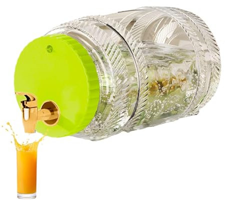 Multi-Functional Iced Tea Pitcher | Beverage Dispenser with Lid and Spigot for Juices, Iced Tea, and Coffee | Stylish Fridge Pitcher for Hot and Cold Beverages | Ideal for Parties