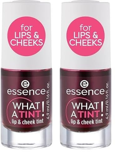 essence WHAT A TINT! lip & cheek tint, Highlighter, Nr. 01 Kiss from a rose, pink, sofortiges Ergebnis, langanhaltend, natürlich, vegan, Mikroplastik Partikel frei, Nanopartikel frei (4,9ml)