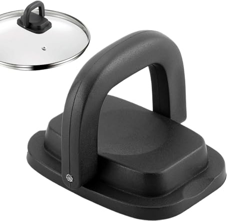 Lot de 3 poignées de couvercle de casserole pliables - Poignée pliable - Poignée de rechange - Poignée pliable - Bouton de maintien - Installation facile pour wok - 4,8 cm