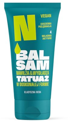 NEBA - Tattoo Balm - für Tägliche Pflege des Geheilten Tattoos - Mit aktiven Inhaltsstoffen Baumwollsamenöl, D-Panthenol, Aloe Vera, Ringelblume-Extrakt - Feuchtigkeitsspendend - 200 ml