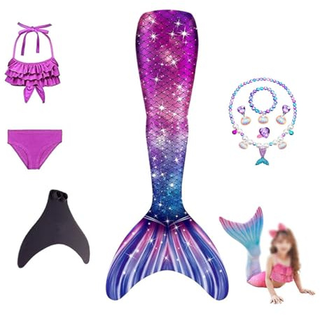 Generisch 𝙈eerjung𝙛rauen𝙛losse 5er-Packung Bikini Teenager MäDchen, 𝙈eerjung𝙛rau - Bikini MäDchen 3–13 Jahre JXG,B-130