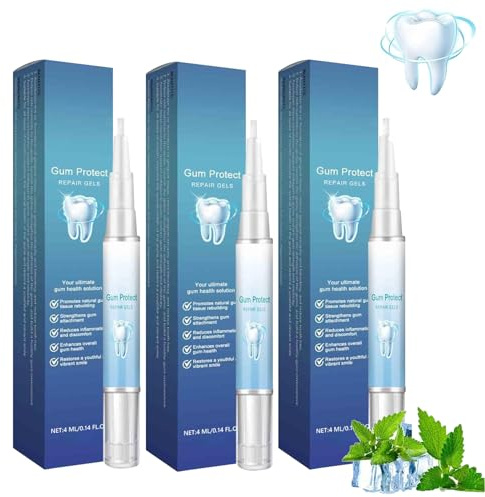 3PC Teeth Repair Gel, Gum Protect Repair Gel, Teeth Whitening Pen, Sofortige Zahnfleischbehandlung und Wiederherstellung, Kontinuierliche Nutzung für Bessere Ergebnisse