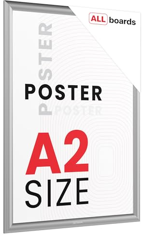 ALLboards Plakatrahmen, Klapprahmen A2-Format, Silber