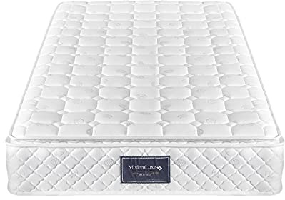 SUNFECILI Federkernmatratze mit 7-Zonen-Kaltschaum, Taschenfederkern, atmungsaktiver Mikrofaserbezug, 100% Oeko-Tex zertifiert, Härtegrad H3, 25cm Höhe (Stil 1, 90x200x25cm)