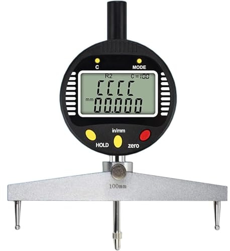 ERSINIAN High Accuracy Digital Radius Gauge, Multi-Function Digital Radius Gauge, Electronic Inside and Outside Radius Gage with 5 Measuring Jaw 0.2 - 27.5(5 mm - 700 mm)