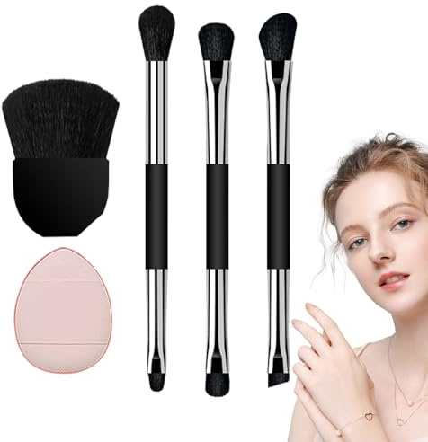 Makeupborstset – sminkblandningsapplikator – resevänligt borstset, för kvinnor flickor kontor fest bröllop dejting jul födelsedag resa